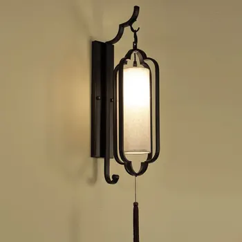 

Chinese minimalist wall lamp living room bra modern bedroom store bedside lighting aisle hotel background wall sconce fixture