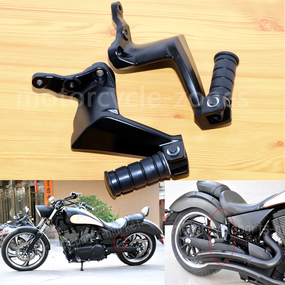 Rear Passenger Footpegs Pedals Mount Bracket w//Pad Seat for Victory Octane 2017