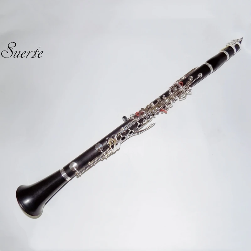 Bb Ebony Clarinet Professional Musical instruments 17 keys Clarinete Italy Pads with ABS Case Gloves Reed