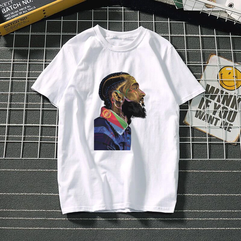 Мужская футболка с принтом The Great Nipsey, белая футболка в стиле хип-хоп, Harajuku, уличная одежда, рэпер Lil Peep Nipsey Hussle, мужская одежда - Цвет: 20