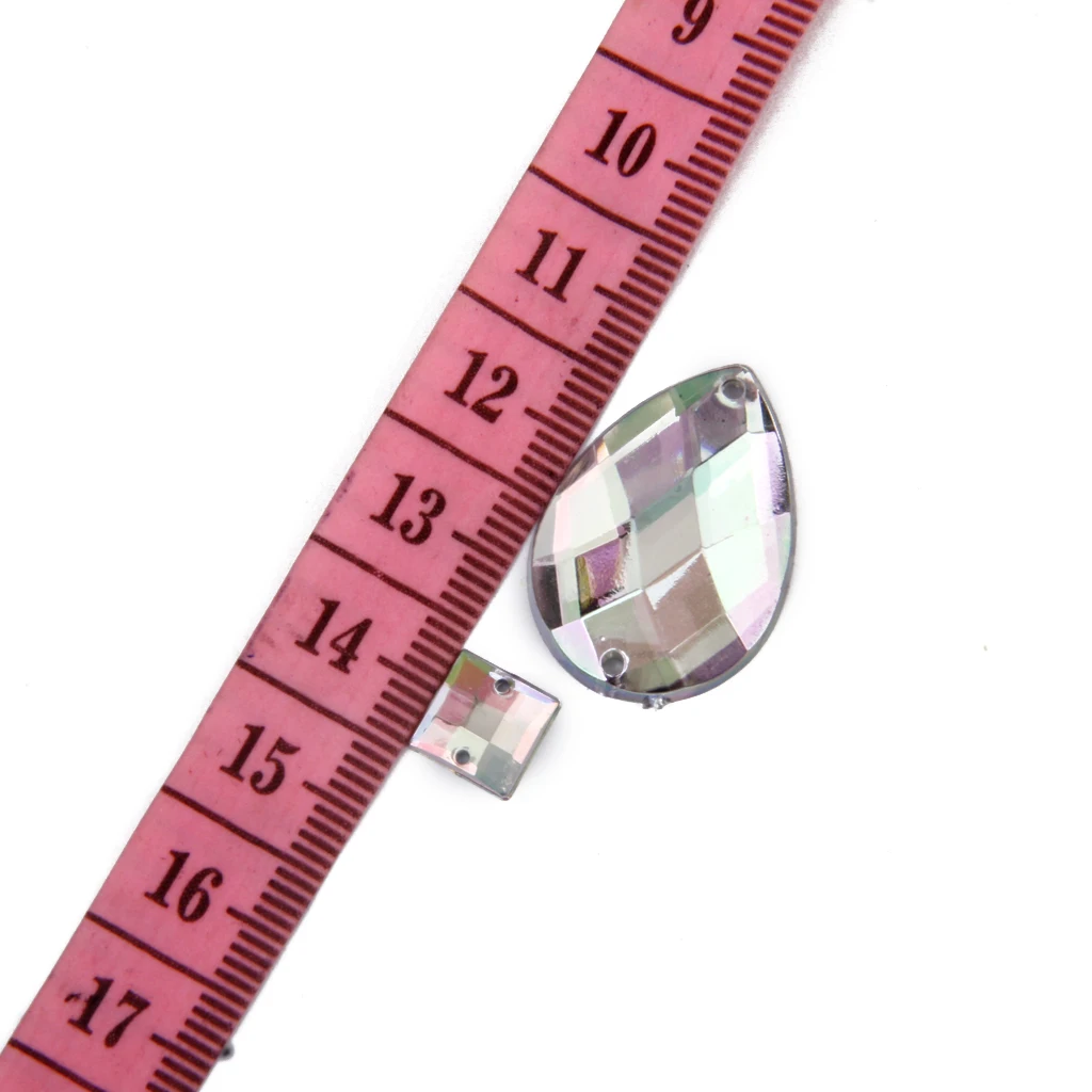 50pcs Crystal Sewing Button Rhinestones Flatback Decoration DIY Crafts Mixed Styles for Garment Bags Headband Gift Wrapping