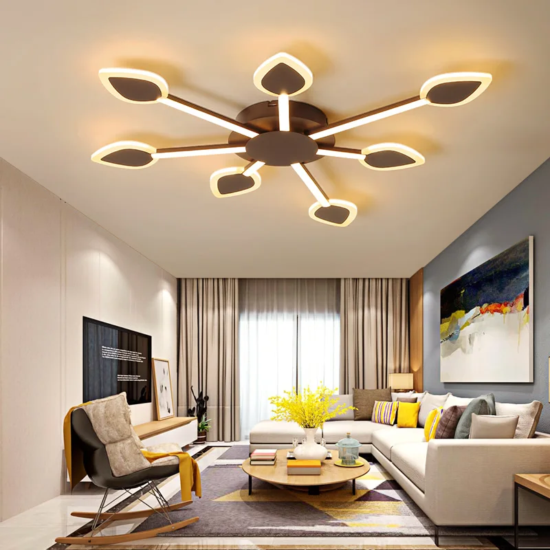 

NEO Gleam New Arrival Modern led Chandelier For Living Room Bedroom Master Room Coffee Color Home Deco Ceiling Chandelier