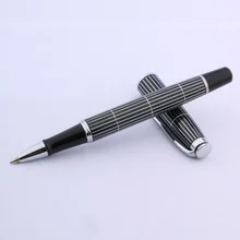 Baoer Подарочный металлический черный круг с серебряной отделкой шариковая ручка