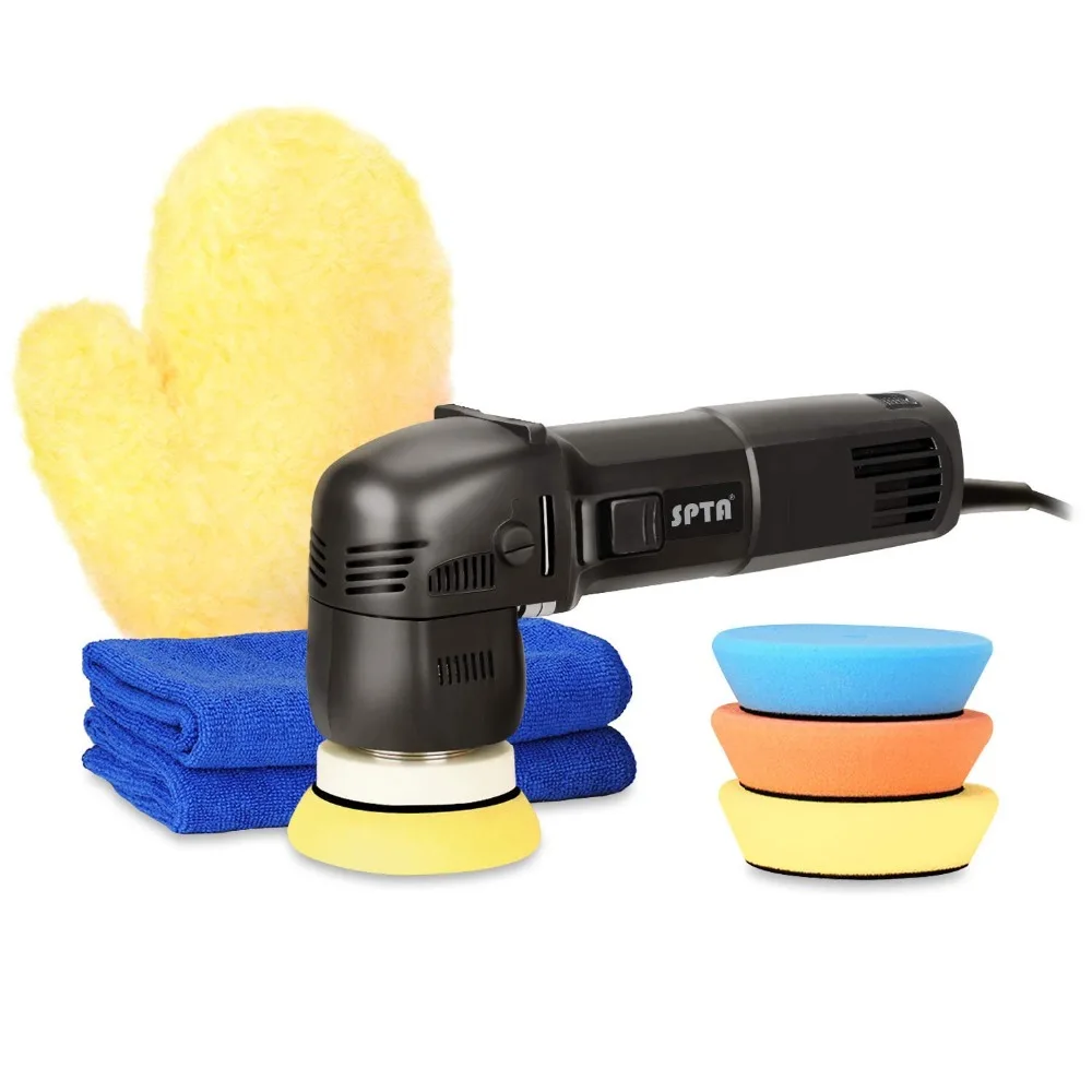 SPTA 76mm 3Inch Backing Plate Optimum (12EM) Mini Dual Action Polisher Kit, Buffer Polisher