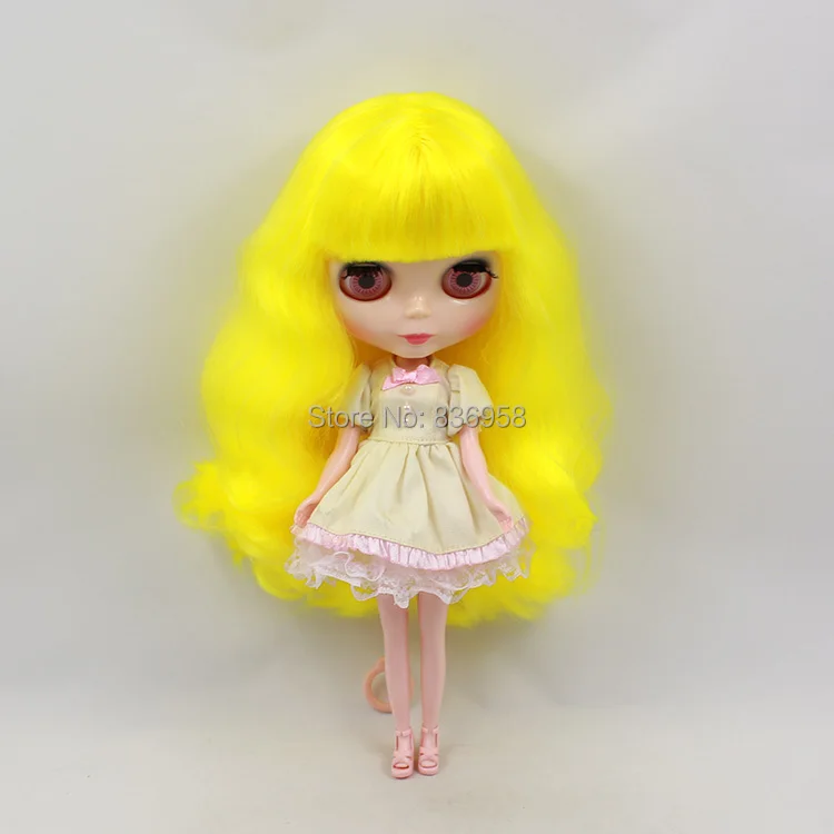 

free shipping blyth doll icy 1/6 30cm 230BL3208 bright YELLOW Long hair bjd neo normal body toy gift
