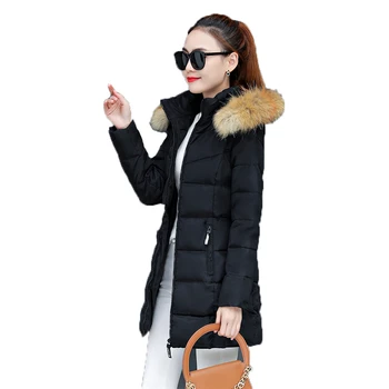 

winter parka coat women M-4XL plus size slim Black red army green long sleeve fashion plus thick warmth clothing feminina JD437