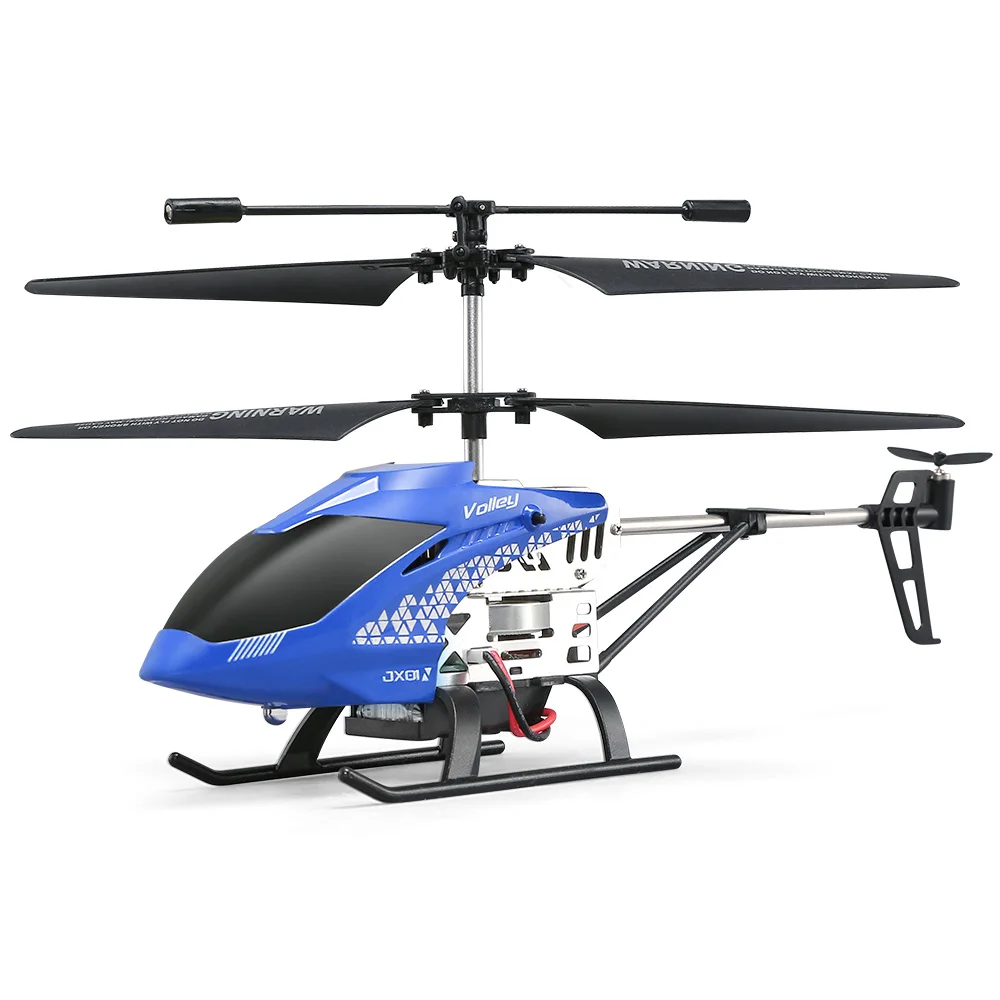 JJRC JX01 RC вертолет 2,4G 3.5CH 6-Axis Gyro с удержания высоты сплав с дистанционным управлением Управление вертолетов подарок для детей синий и красный цвета барометр - Цвет: Blue