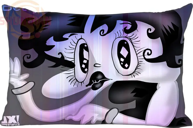 Заказная наволочка Betty Boop прямоугольная молния подушка из полиэстера и хлопка размер крышки 45x35 см(с одной стороны) печать - Цвет: 4 Pillowcase
