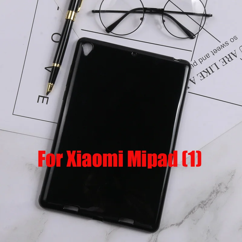 

For Xiaomi Mipad Case Black Soft TPU Gel Silicone Bumper Case Back Black Protective Transparent Cover for Mi Pad 1 7.9 inch