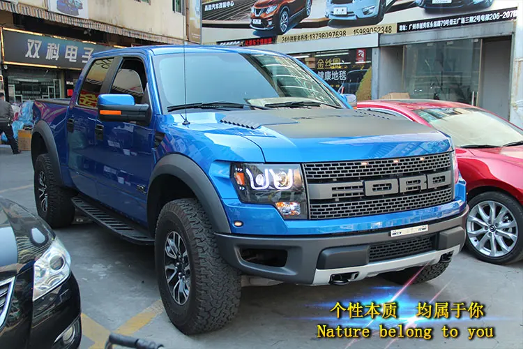 Clearance new front light car styling for ford F150 headlights 2009-2014 bi xenon lens led high beam H7 xenon head lamps For F150 led drl 8