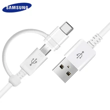 Samsung S9 S9 plus samsung Micro Usb кабель 2 в 1 usb type C кабель Оригинальное быстрое зарядное устройство зарядный кабель type C S8 S8 plus
