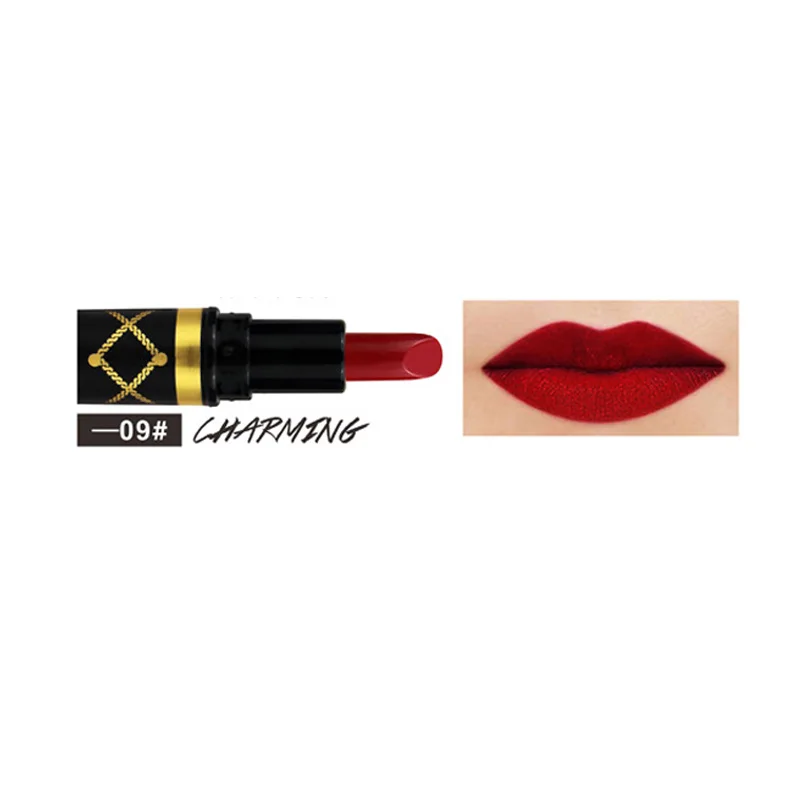 

PNF Brand Lipstick Color Cosmetics Waterproof Matte Velvet Pigment Sexy Dark Red Brown 6pcs Long Persistence Lip Gloss P8133-9