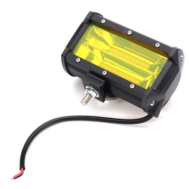 

72W Fog Light Yellow Led Bar Driving Lamp Offroad Work Light Bar Waterproof For Jeep ATV Car SUV Motorcycle Truck 12V/24V