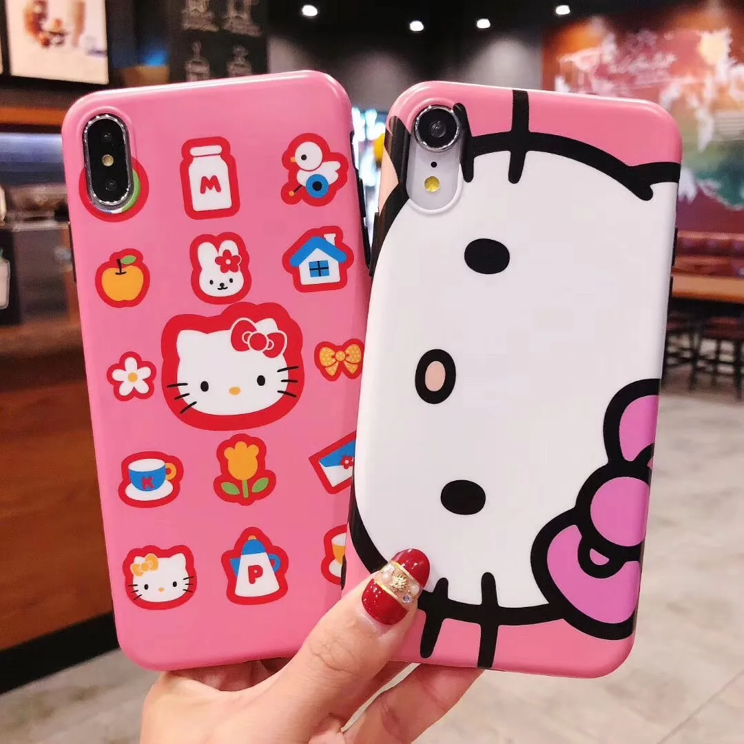 Cartoon Cute Hello  Kitty  Phone Case  for Iphone  6 6s 7 8 