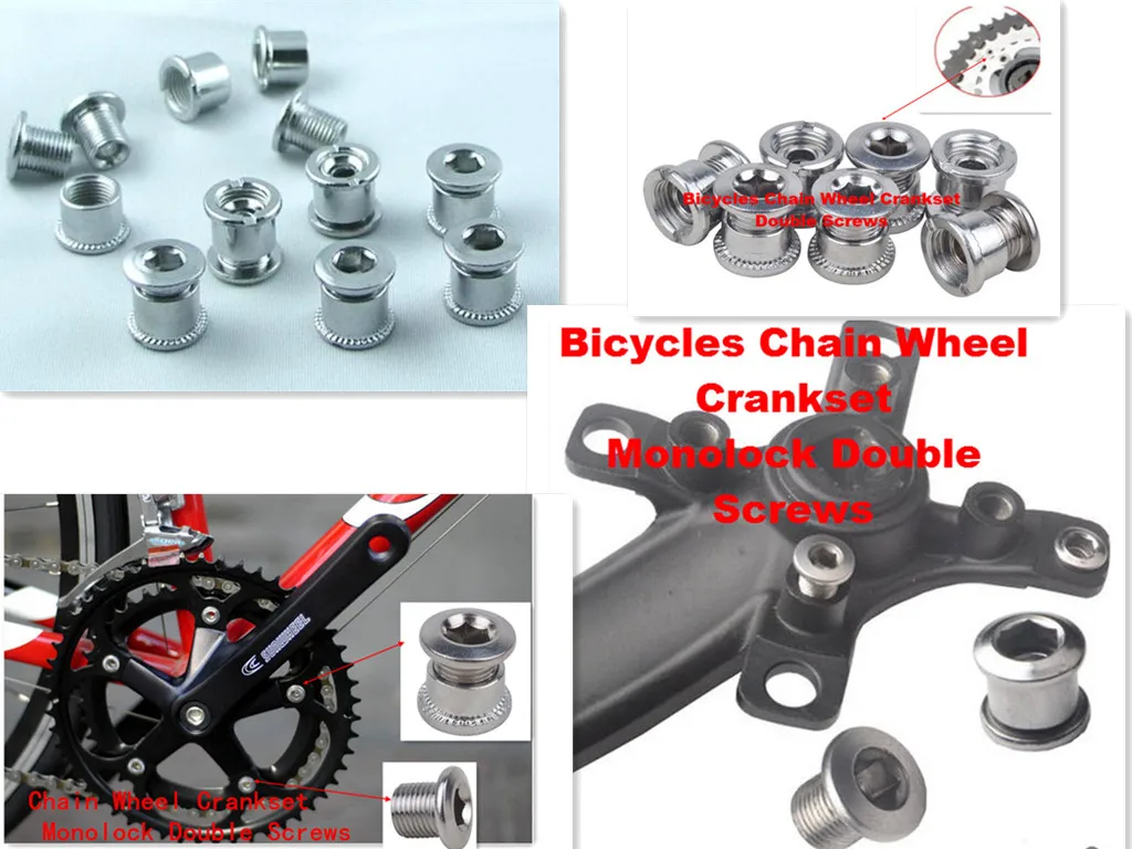 2pc hotsale Bicycle Crankset Steel Chain ring Bolts cycling Crank Bolt