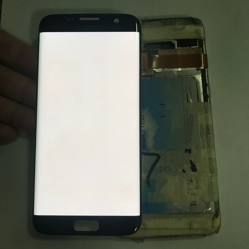 

100% Test LCD Display For Samsung S7 edge LCD Display For S7 edge G935 G935F Burn Shadow Display LCD Screen Touch Digitizer