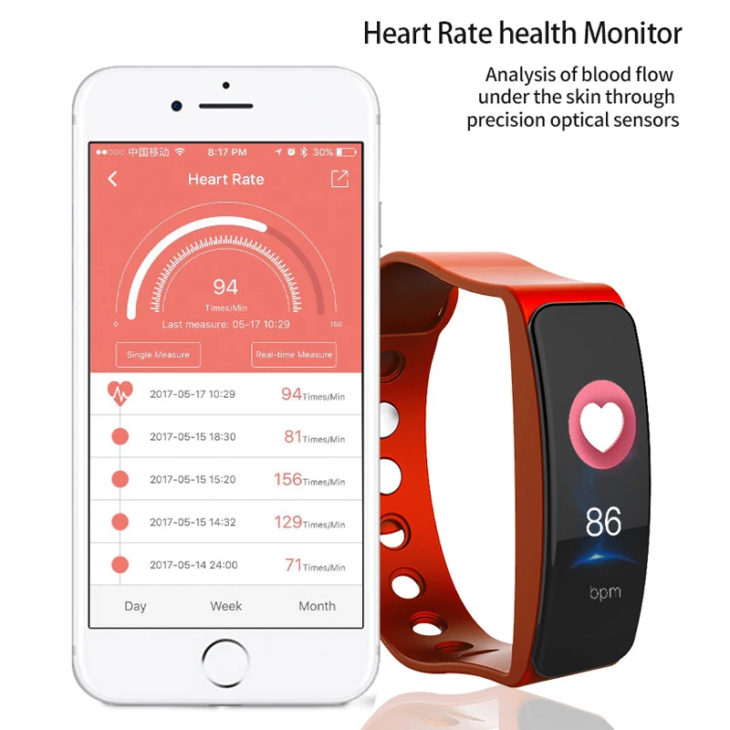 

B4 Toleda fitness calorie wristband pedometer heart rate monitor fitness tracker ip67 blood pressure monitor fitness watch