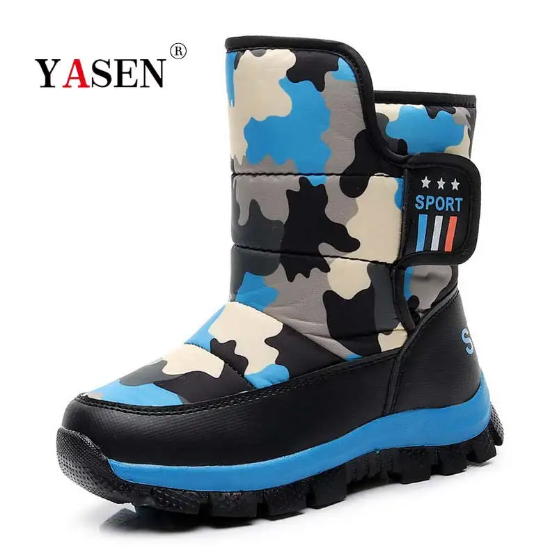 Children Boots Boys Snow Boots Girls Waterproof Children Shoes For Boys winter warm baby shoes Stud