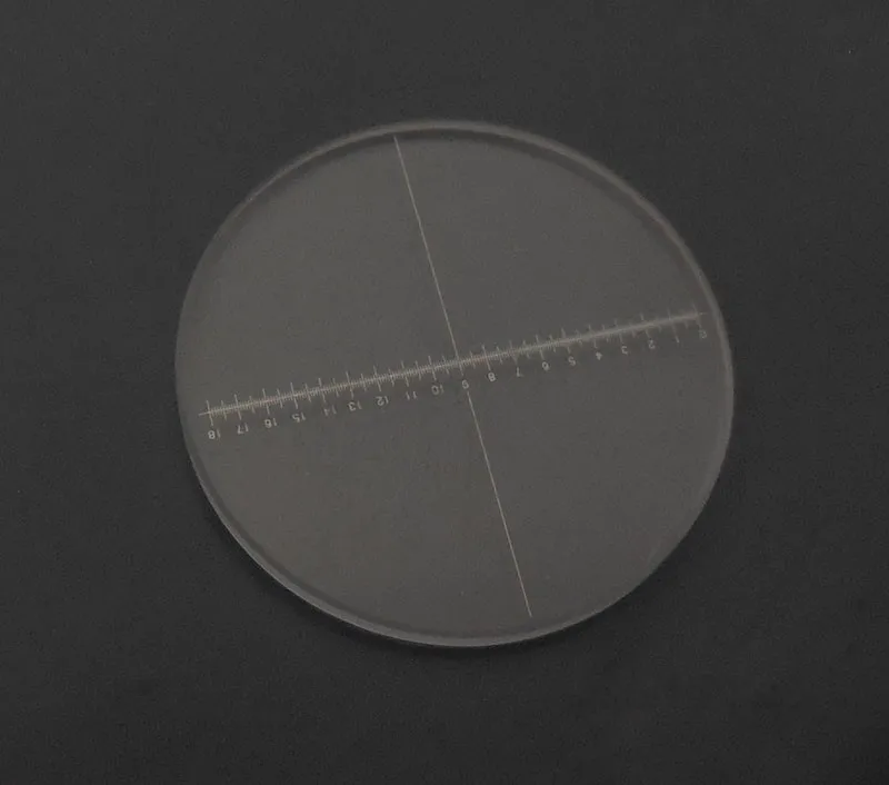 Div = 0.1mm 현미경 접안 렌즈 마이크로 미터 스테이지 마이크로 미터 캘리브레이션 슬라이드 현미경 측정 액세서리