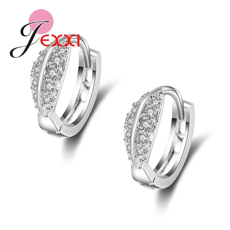 

Jemmin Simple Fashion Double Layer Mosaic Cubic Zirconia Stone Hoop Earrings for Women Bridal Wedding Accessories