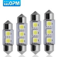 1 шт. Автомобильный светодиодный Белый Авто C5W 31 мм 36 мм 39 мм 41 мм 5050 Чип 3-SMD лампы для чтения гирлянда купол светодиодный светильник лампы автомобильные аксессуары