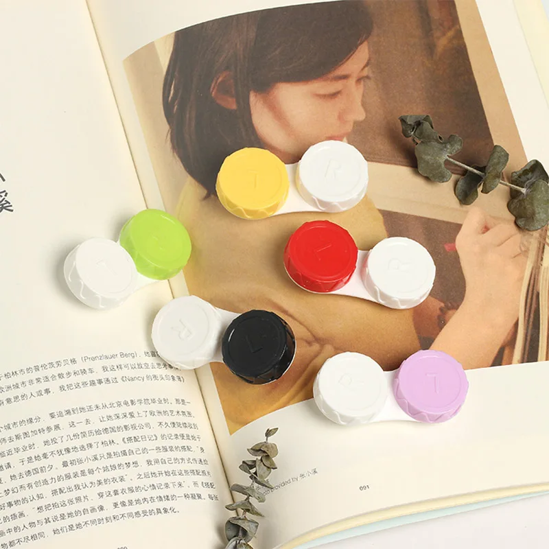 10 per package color contact lenses case for eyes lens container for