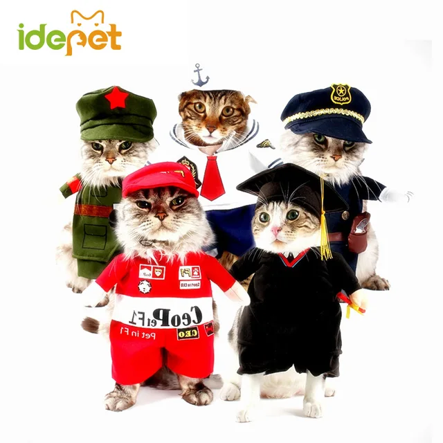 funny cat clothes pet costume nurse policeman suit for cat halloween costume pet cat clothes uniform - Funny Cat Halloween funny cat clothes pet costume nurse policeman suit for cat halloween costume pet cat clothes uniform - Funny Cat Halloween