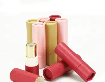 

150pcs/lot Kraft paper Empty Elegant Lipstick Tube, High Class DIY Lip Balm Package, Empty Lip Rouge Sub Container SN1073