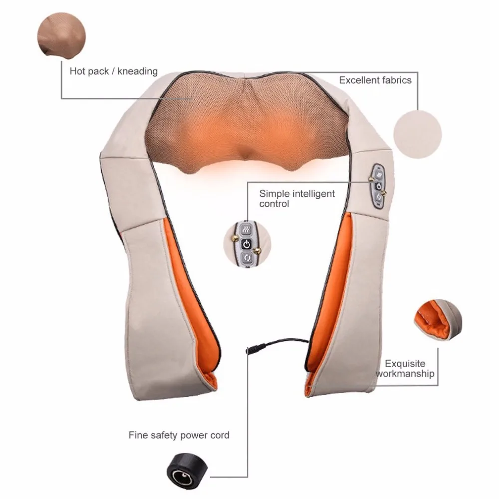 U-образный Электрический спины шеи плечо тела массажер инфракрасный Подогрев разминания автомобиля дома Massagerr многофункциональный шаль