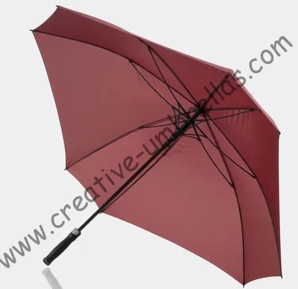 Квадратной формы, 130 см диаметр Гольф зонтик, универсальный firgured shape.14mm вал из стекловолокна и 3.5 мм стекловолокна ребра