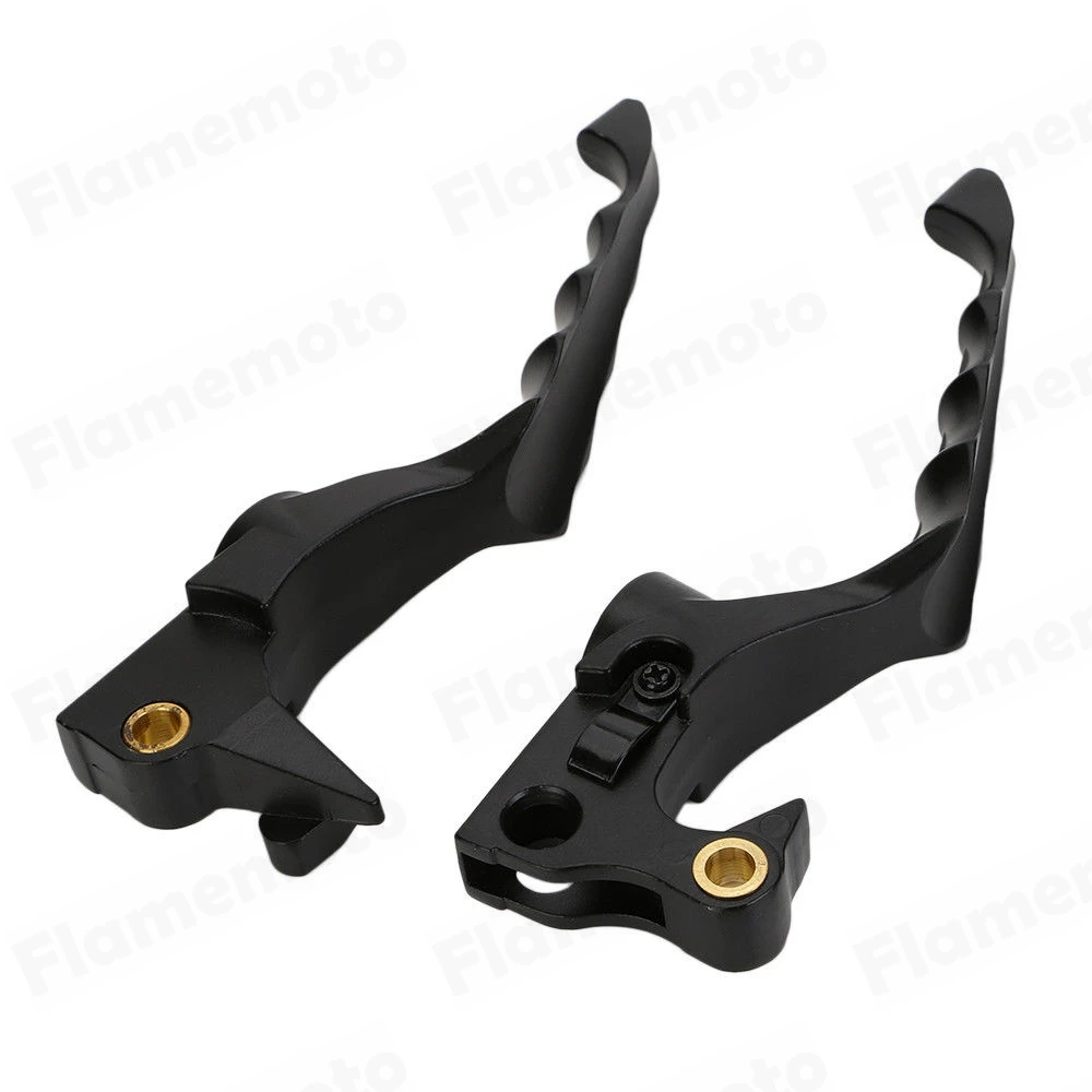 Black Motorcycle Brake Clutch Lever Skull Wide Hand For Harley Sportster XL XR 883 1200 2004-2013