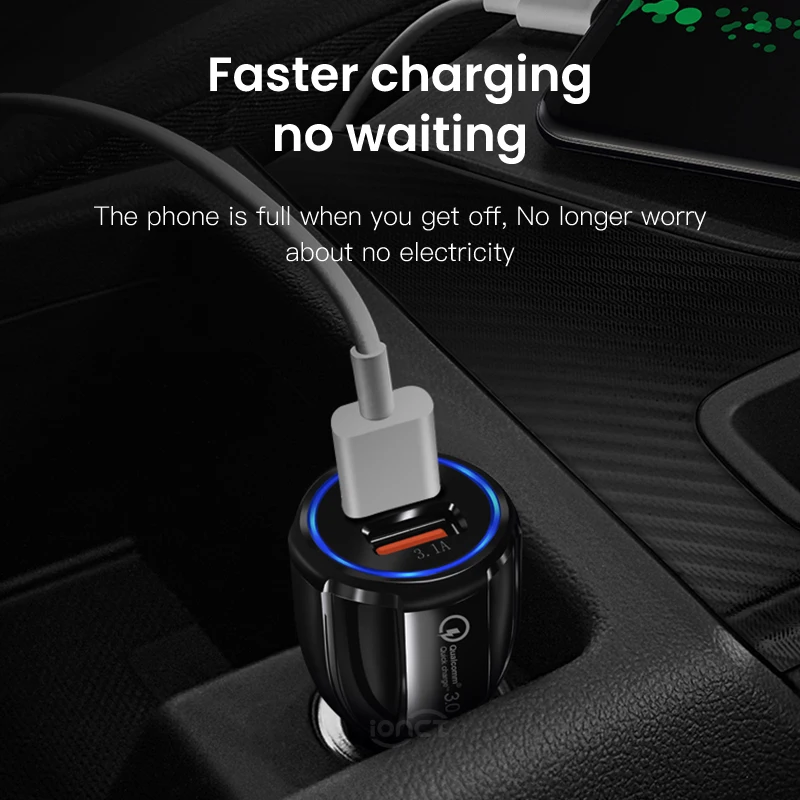 Автомобильное зарядное устройство USB Quick Charge 3 0 qc 2 мобильный телефон порта