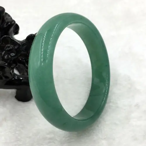 

2740 Natural Emerald Green China Aventurine Jade Gems Bangle Bracelet