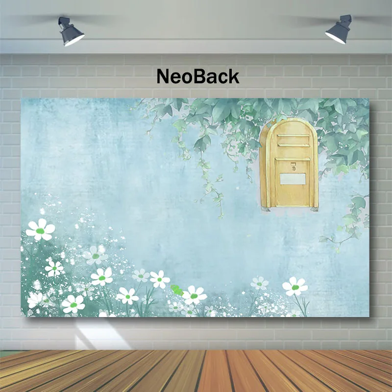 

NeoBack Watercolor comic Blue Photography Backdrops For Photo Studio Child Kids birthday Photo Props Studio Booth Background