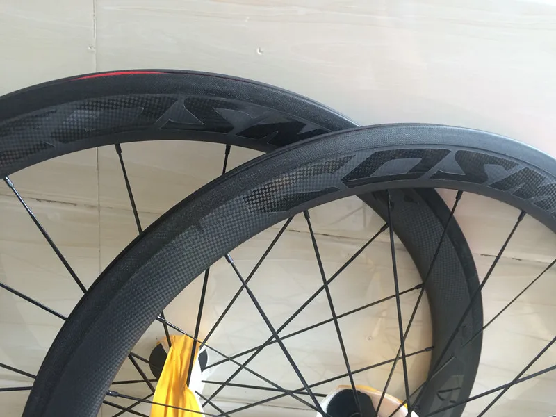 

100% duty free 700C 23mm depth 50mm carbon road bike wheels clincher bicycle wheelset black cycling wheels with Novatec 271 hub