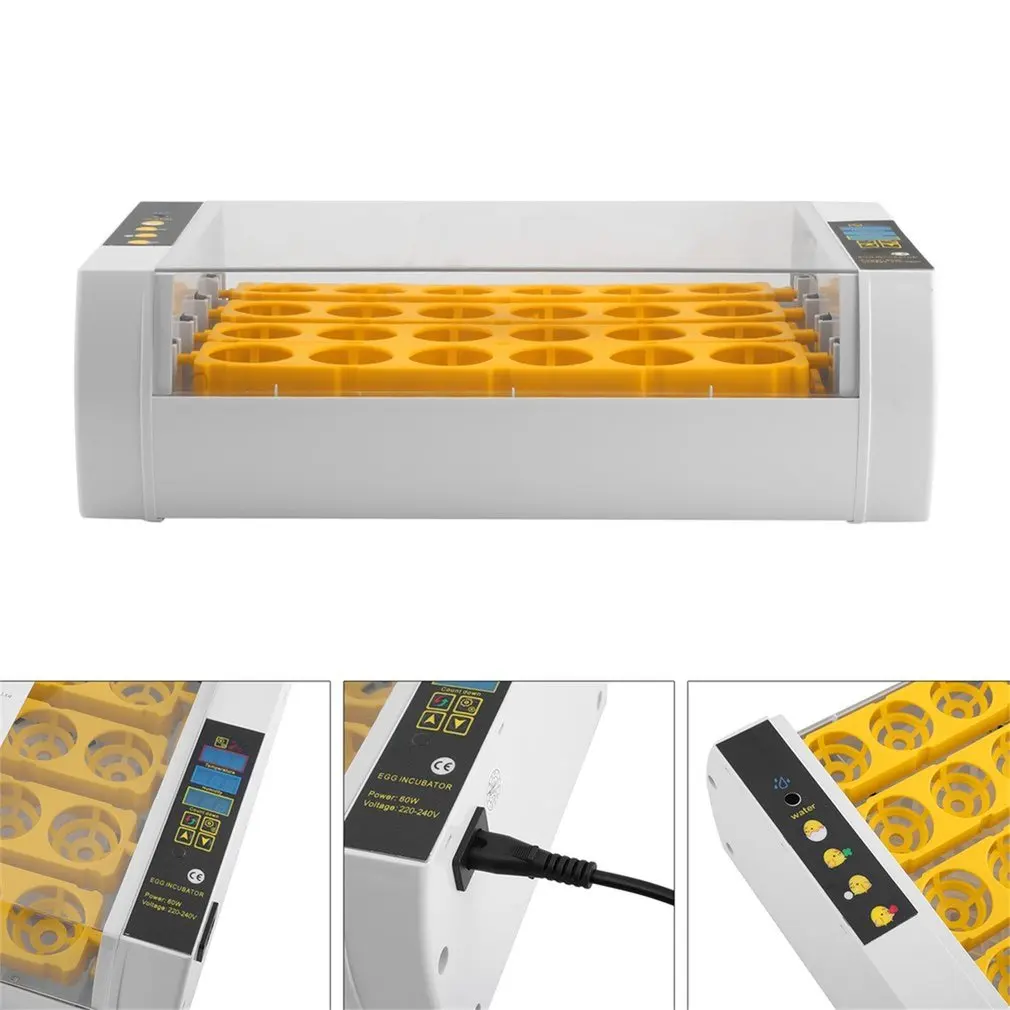  Practical 24 Eggs Large Capacity Mini Incubator For Chicken Poultry Quail Turkey Eggs Home Use Auto