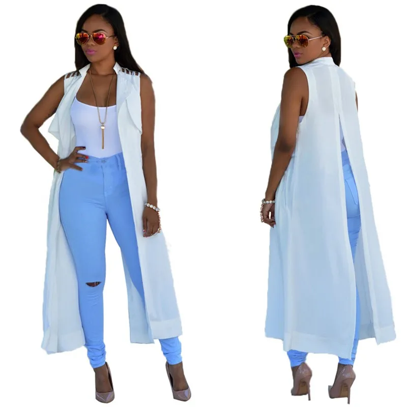 2016 Darcelle White Sleeveless Paneled Vest Summer Woman Casual Clothing Outwear Fashion Ladies Wear S-XL L464 (4)