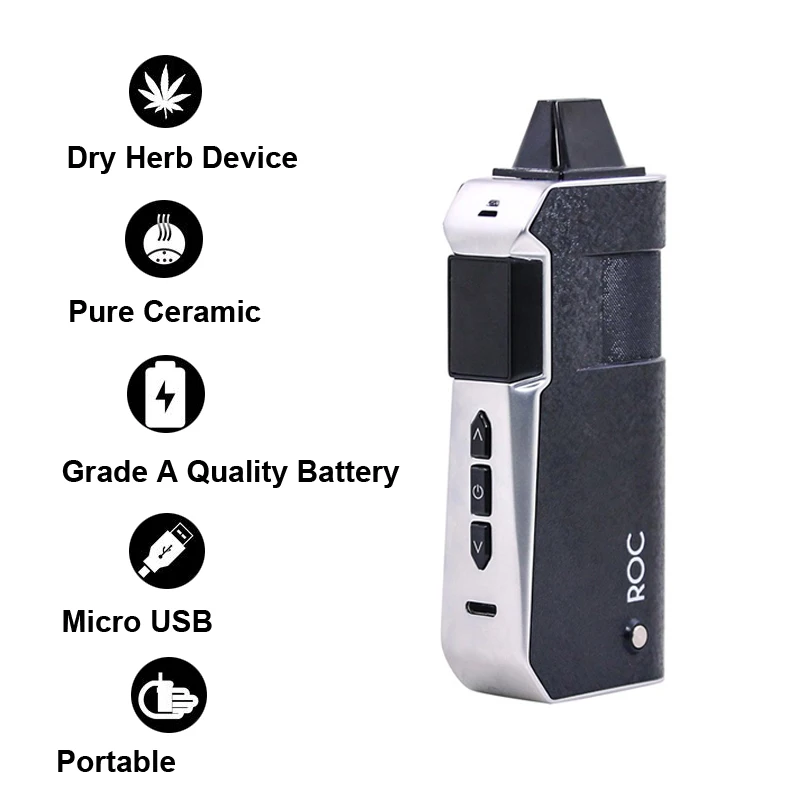 Henruivapor Roc H2 Dry Herb Vaporizer kit (10) para