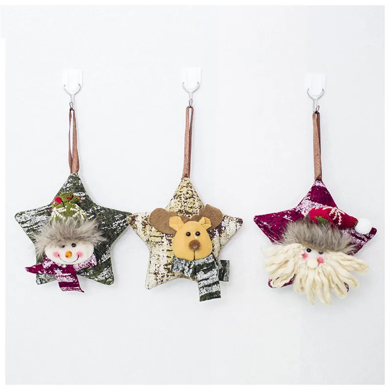 

Cute Star Pendant Christmas Tree Hanging Decoration Gift Ornament for New Year Wall Door Decoration