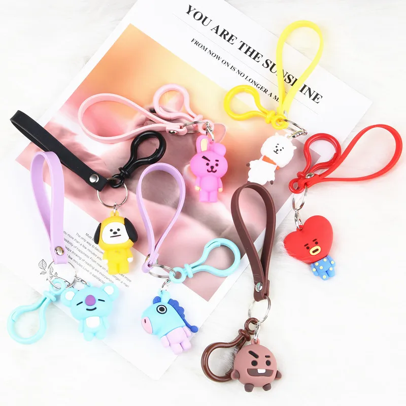 

Cute key ring cartoon creative schoolbag car pendant gift fashion stainless Girl accessories steel jeep keychain