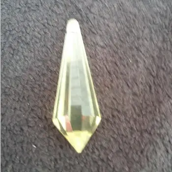 

YYU++Natural white crystal single pointed pillar pendant necklace jewelry