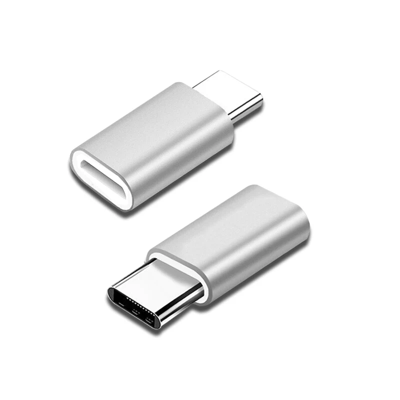 Для Lightning Pin to type C USB-C конвертер из алюминиевого сплава для зарядки type-C коннектор адаптер для huawei Android смартфон