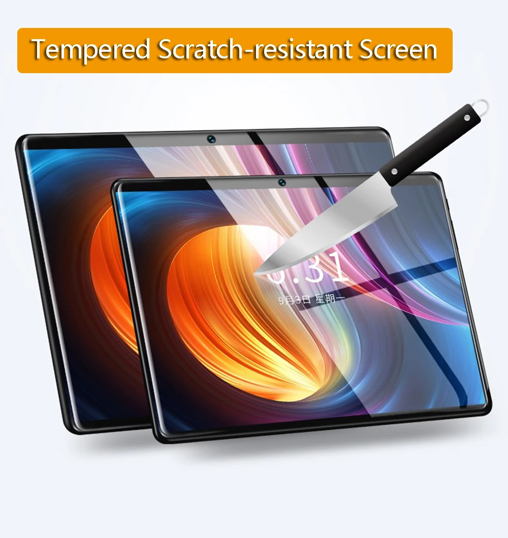  2.5D Multi-touch 10.1 Inch tablet enfant Youtube Octa Core 4GB RAM 64GB ROM 3G 4G LTE Android 9.0 T