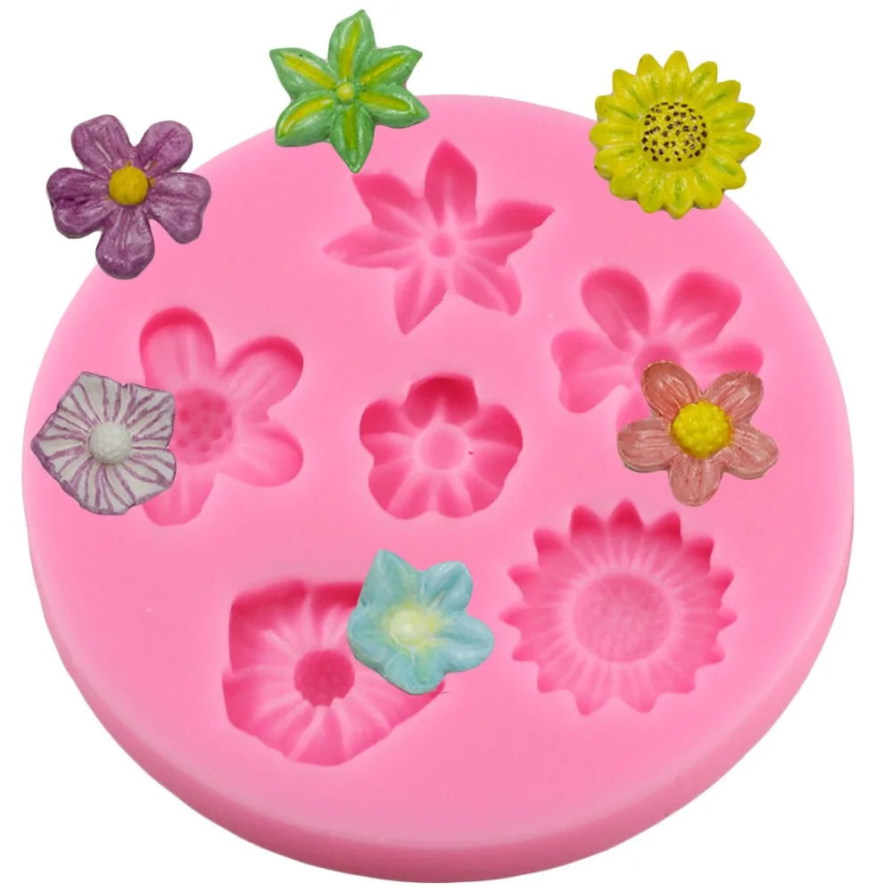 

3D Flower Silicone Molds Fondant Craft Cake Candy Chocolate Sugarcraft Ice Pastry Baking Tool Mould
