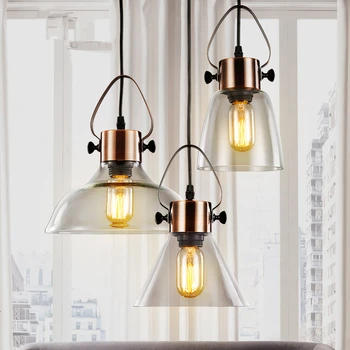 

minimalist vintage lights industry study bedroom glass pendant light