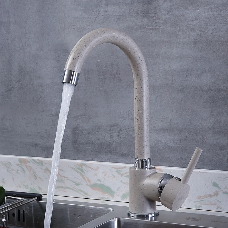 Günstige Gisha Messing Küche Armaturen Heiße Und Kalte und Wasser Armaturen Basin Sink Mischbatterie Schwarz Weiß Beige wasserhahn griff Küche wasserhahn