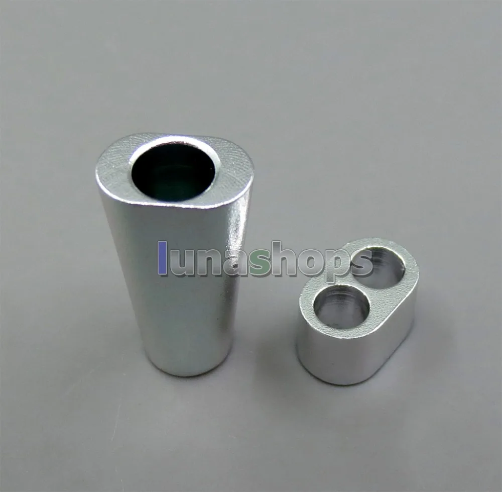 LN005993 2sets Full Metal Headphone Cable Audio Y Splitter Slide Adapter For DIY Custom Cable Dia 3 2mm 4 2mm