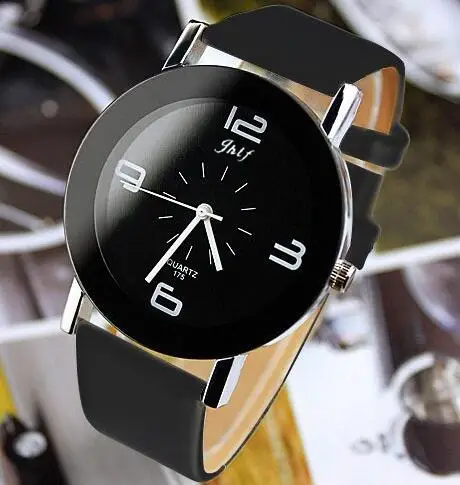 Кожаный модный бренд браслет часы для женщин мужчин дамы кварцевые часы наручные часы relogio feminino masculino - Цвет: full black
