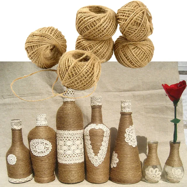 30m Twisted Burlap Jute Twine Rope Natural Hemp Cord String Craft 30m Twisted Burlap Jute Twine Rope Natural Hemp Cord String Craft Diy Home Decor