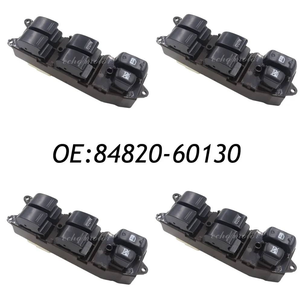 New 4PCS 84820-60130 For Toyota 1997-08 Land Cruiser Electric Power Window Control Master Switch 8482060130